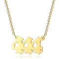 G326 Gold Plated Stainless Steel 111-999 Pendant Necklaces Dainty Angel Number Necklace for Women