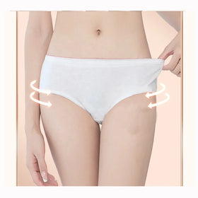 100 Cotton Lady Women Disposable Brief Sets Breathable Knitted Spa Panties Travel Underwear Bikini Type