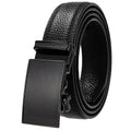 LY33-21968-5 Factory Men's Casual 3.0CM Leather Belt Wear-resistant Cowhide Waistband Business Automatic Belt With Metal Buckle