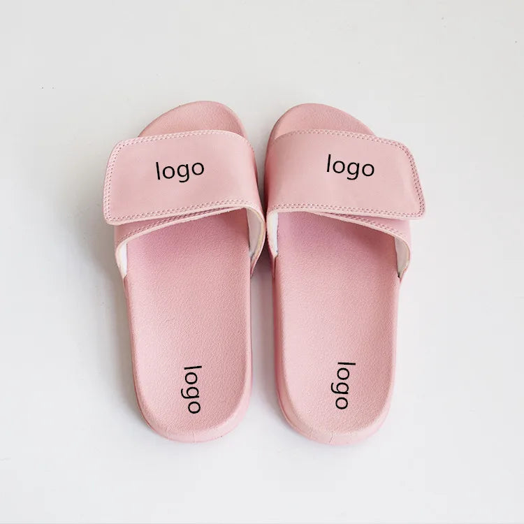 2022 NEW Men Summer PVC Adjustable Strap Foam Fabric Slides Summer Indoor Beach Comfortable Custom Logo Soft Slippers