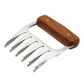 Wood Handle Barbecue Fork Bear Claw Meat Shredder BBQ Claw MegaBDM