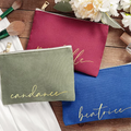 Fashion Canvas Cosmetic Bag with Soft Handle and Zipper Closure-Eco-Friendly Promotional Gift for Travel & Daily Use