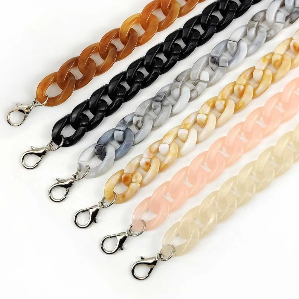Deepeel RM037 60cm Acrylic Bag Chains Replacement Women Handbag Chain Strap Accessories Adjustable Shoulder Belt Chain for Bag