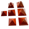 Natural Quartz Crystal Energy Point Meditation Red Jasper Pyramid Reiki Pyramid for Decoration