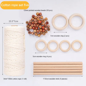Diy craft kit Natural Macrame Cord Soft Cotton Customizable DIY Bohemia Art decoration Adults Beginners Best