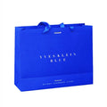 Custom logo Printed Luxury Klein Blue Paper Gift Packaging Bags Clothes Shopping Bag with Handle