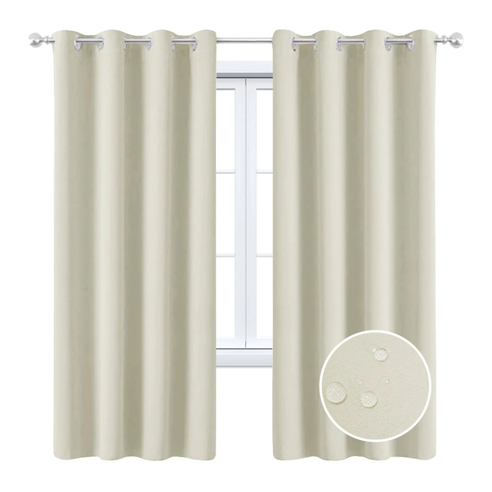 Hot Selling Patio Curtains Outdoor Waterproof Solid Color Blackout Curtain for Patio Pergola Porch Deck Lanai and Cabana