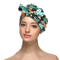 New Arrival Luxury Hot Sale Elastic Printed Bow Waterproof Women Shower Cap