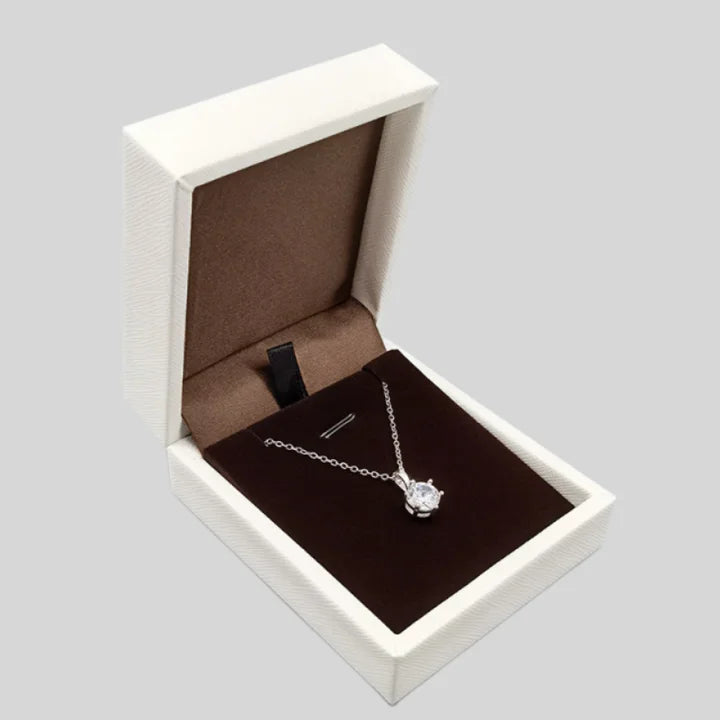 Modern White Pu Leather Jewelry Box for Ring Pendant Bracelet Bangle Packaging Box Wedding Diamond Propose Ring Box Inside Brown