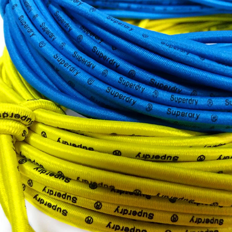 Custom Elastic Round 6mm Black and White Rubber Soft Nylon Rope for Bags Garments Shoes Home Textiles Bulk Purchase