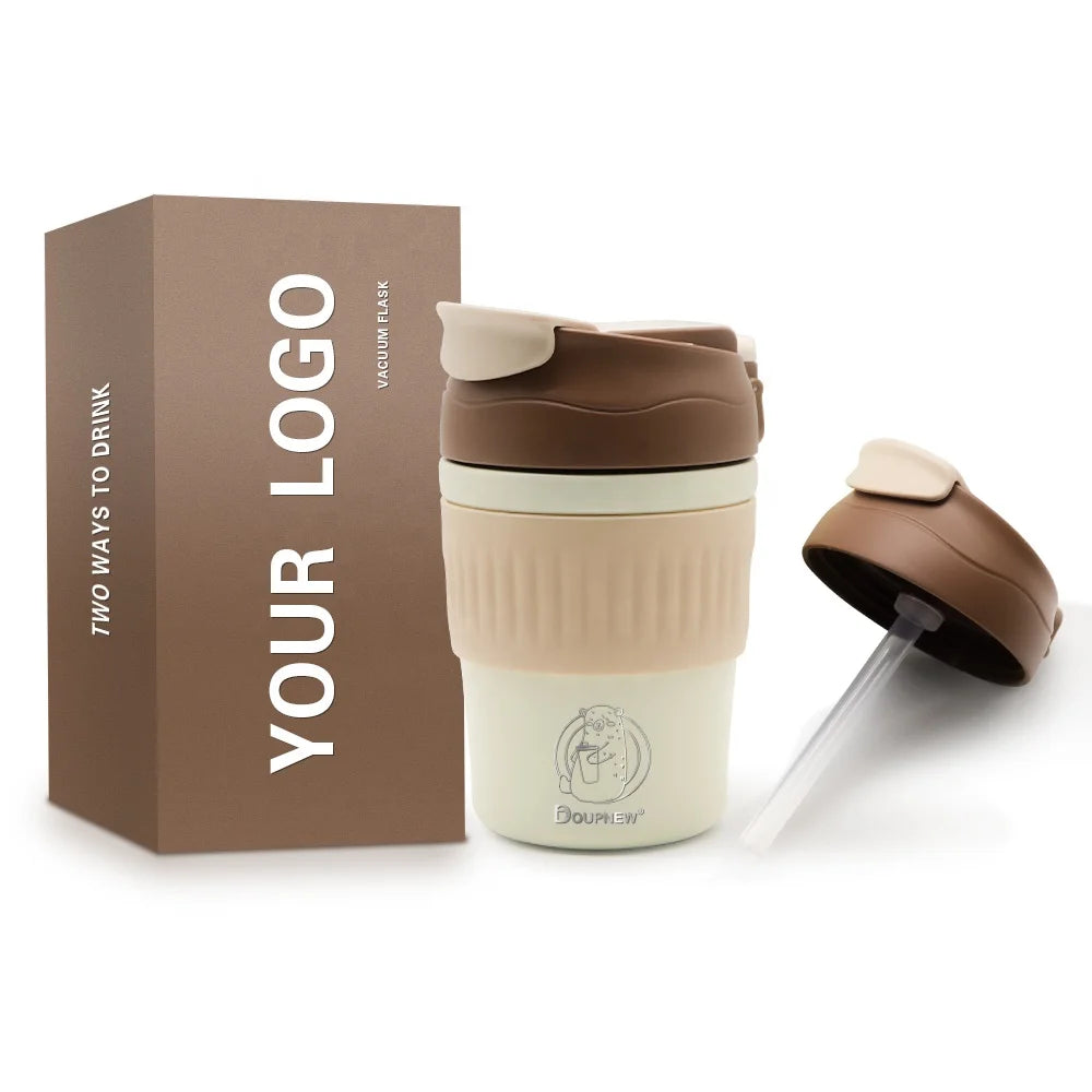 Custom Logo Tumbler Cups Vacuum Insulated Coffee Travel Coffee Tumbler 12oz Coffee Tumbler