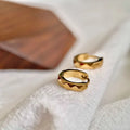Minimalist Vegan Circle Diamond Cut Earrings Fashion Circle Earrings Stainless Steel Daily Accessories