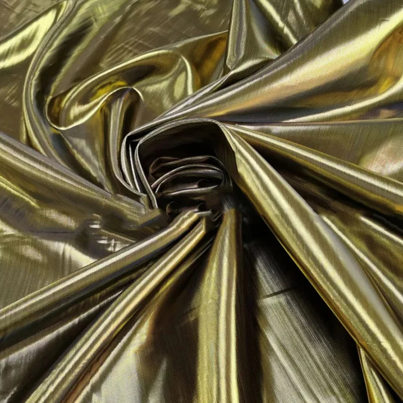 Wholesale Christmas Yarn Dyed Woven Gold Sliver Shimmer Glitter Metallic Lame Liquid Lurex Fabric for Upholstery Weddings for
