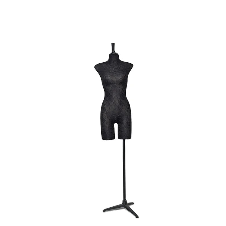 Factory Direct Sale European Original Style Standing Pose Fabric Dress Form Sewing Adjustable Half Body Tailor Female Mannequin