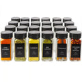 4oz 120ml Square Spice Salt Jars Bottles Glass Spice Jars with Plastic Shaker Lid
