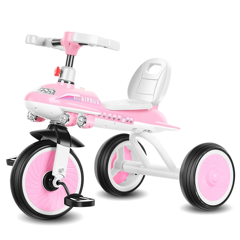 Outdoor 3-Wheel Toddler Tricycle for 2-5 Year Old Kids Plastic Baby Balance Ride-on Toys Trikes