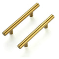 5 Inch Cabinet T bar Pulls Brushed Brass Stainless Steel 5 Inch Length 3 Inch Hole Center Kitchen Drawer Pulls Cabinet Handles