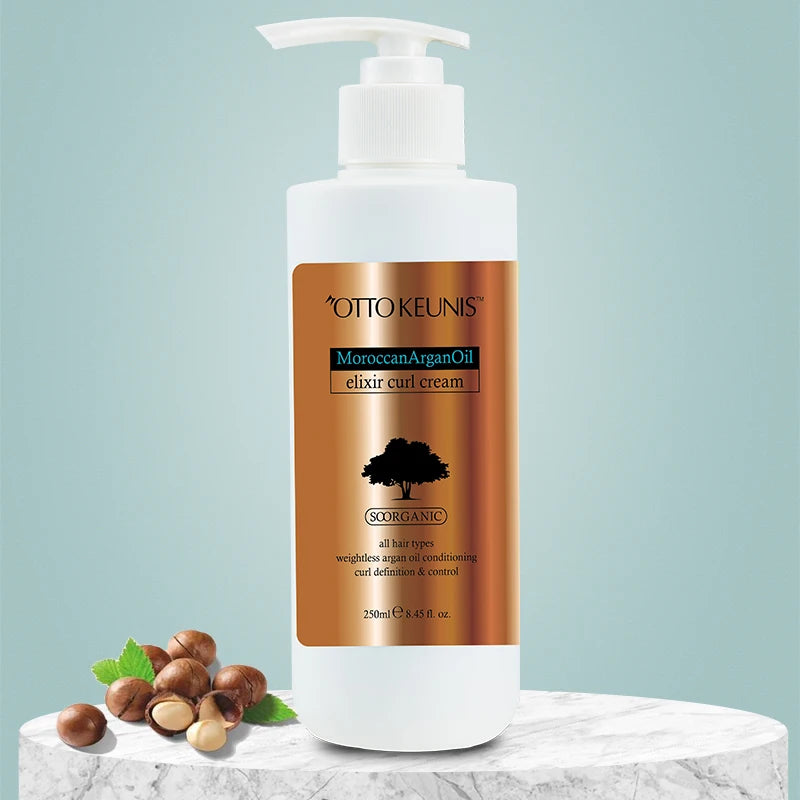 Top Quality Hair Styling Product 250ml Argan Oil Curl Cream for Wigs Curly Hair Daily Care