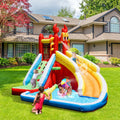 Happy Lion Nylon Custom Kids Trampoline Best Sale Design Wholesale Inflatable Backyard Water Slide with Pool