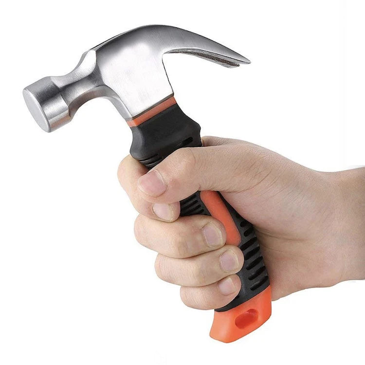 China Factory Best Mini Plastic Handle Drop-Forged Carbon Steel Claw Hammer OEM 0.5kg DIY Grade