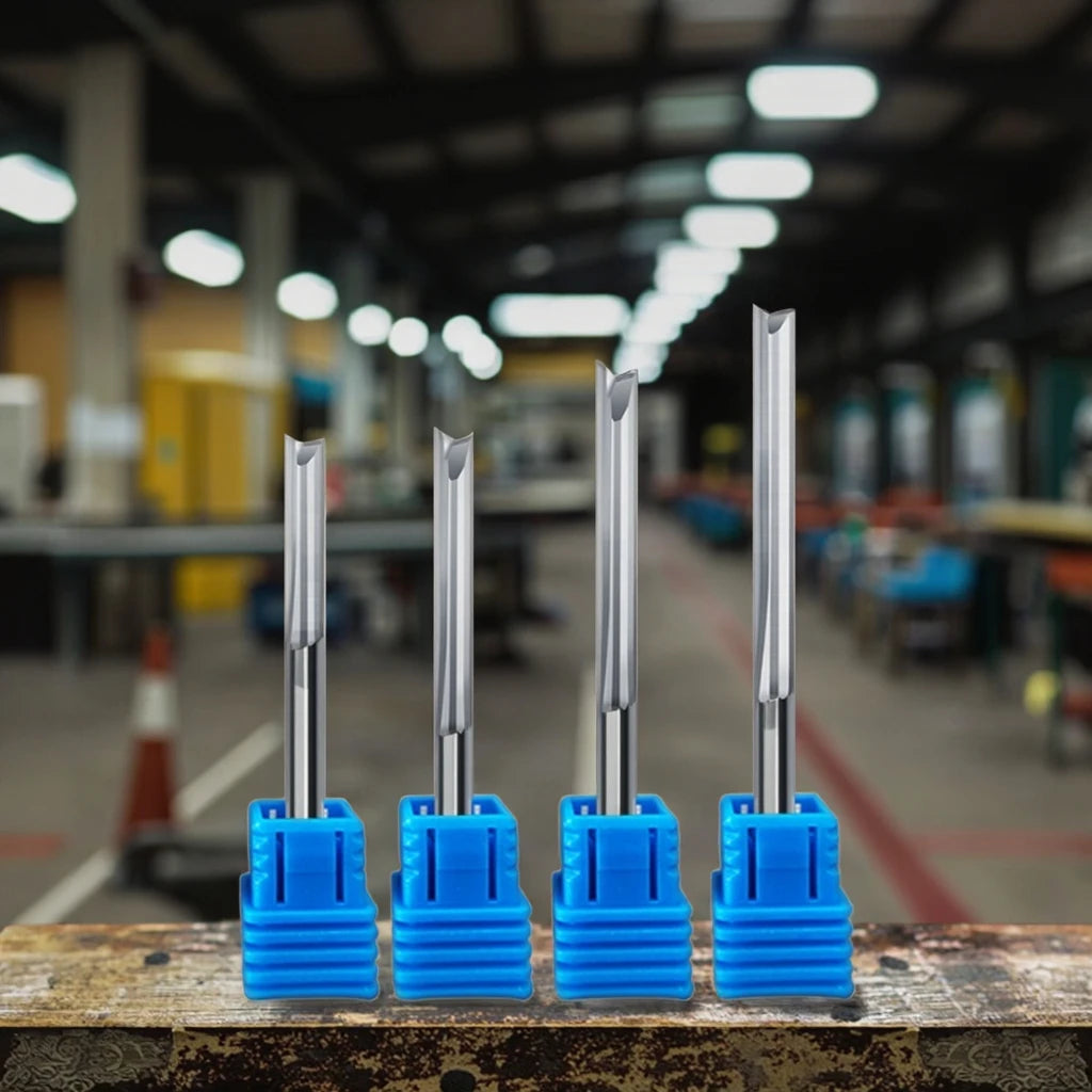 Jinchuan Two Flutes Straight Router Bits 6mm 8mm Shank CNC Wood Straight Engraving Cutters Milling Cutter End Cutting Machine