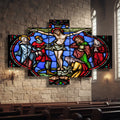 HD Printed Decoration Wall Art Living Room Frame 5 Piece Christian Religion Cross Jesus Canvas Painting Modular Poster Pictures