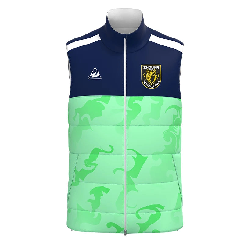 Sleeveless Winter Vest Sportswear Custom Design logo Men Keep Warm Down Jacket Cotton Vest