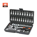 Mechanical Tools Box for Home Diy 1/4" Socket Wrench Set Ratchet Screwdriver Bits Hand Tool Sets Car Repair Tool Kit