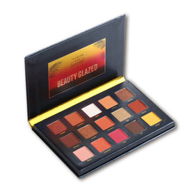 BEAUTY GLAZED Eyeshadow 15 Colors Summer Sunset Makeup Palette Highlight Matte Shimmer Eyeshadow