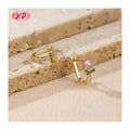 Oro Sophisticated Women'sHuggies Earrings With Cubic Zirconia and 18K Laminated Gold Plated Brass Wholesale Earrings Women