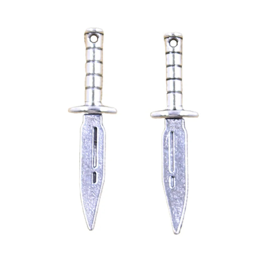 Charms Dagger Sword 39x9x5mm Antique Pendant FitVintage Tibetan Silver ColorDIY for Handmade Jewelry