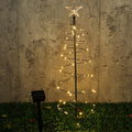Hot Selling Christmas Decorations Solar Powered Christmas Trees 8 Modes Forged Iron Floor Lamps Courtyard Garden Decorations