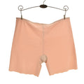 Women's Comfortable Seamless Safety Boxer Shorts Soft Ice Silk Underpants Vintage Style Breathable Colored Washed Board Shorts