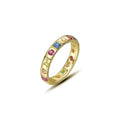 2022 Luxury Jewelry 925 Sterling Silver Mix Color Cubic Zircon Ring Dainty Cz Gems Finger Ring for Women