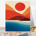 Wholesale DIY Oil Paint by Numbers Painting Sun Landscape Adults Southeast Asia Handpainted Plant Picture Wall Home Decor Custom