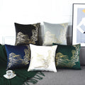Wholesale Luxury Geometric Velvet Throw Pillow Covers Gold Foil Print Shiny Cushion Cover for Home Hotel Woven Decorative