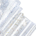 12*53inch Clear Vinyl Roll Waterproof Transparent Glitter TPU Jelly Fabric for Pouches Handbags DIY Crafts