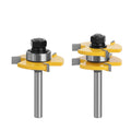 LAVIE 2 Pcs 8mm Shank Tongue & Groove Joint Assemble Router Bits T-Slot Milling Cutter for Wood Woodwork Cutting Tools-C MC02002