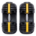 Manufacturer 24KG/52.5LB Automatic Adjustable Dumbbell Set Wholesale OEM/ODM Quick-Dial Strength Training Free Weights Home Gym