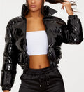Pink Purple  XXL Bubble Jacket Cropped Parka Puffer Coat Winter Women New Fashion Clothing Black With Cap Jacket