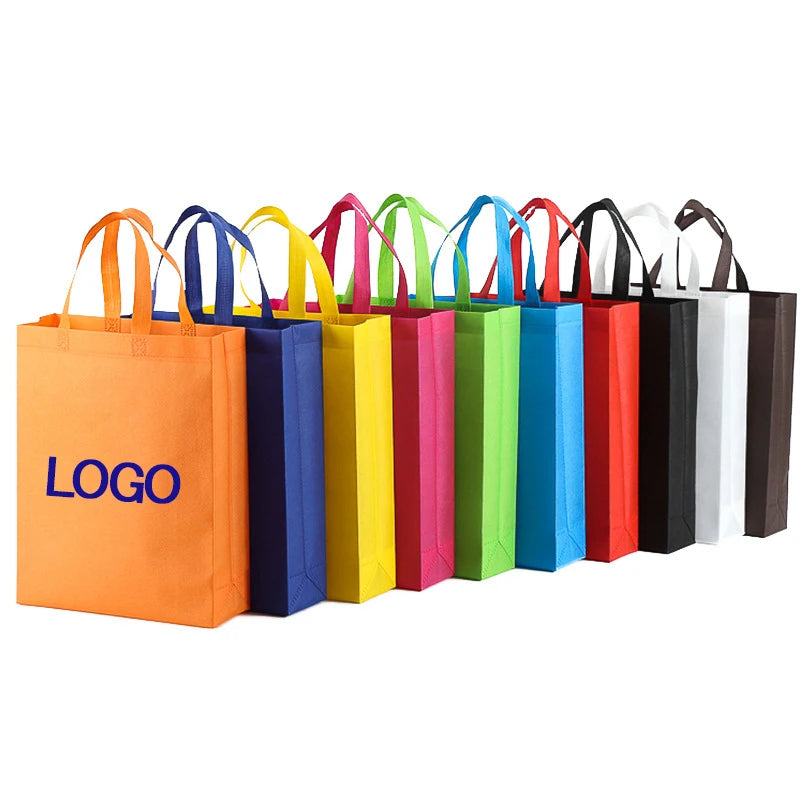 Wholesale Eco-Friendly Laminated Non Woven Tote Bag  Degradable Folding Non Woven Shopping Bag With logo Printing in Stock