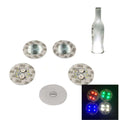 Color-Changing LED EVA Coaster Glow-in-the-Dark Battery Powered Eco-friendly Beer Glass Light-Up Bottle Sticker 100pcs Party