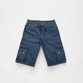 Custom Vintage Japanese Summer Straight Mid Windproof Eco-Friendly 100% Cotton Denim Shorts Selvedge Indigo Candy Weft Dark 12oz