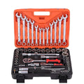 61-Piece Multi-Functional Car Repair Tool Set Ratchet Wrench 1/4 Inch Drive Socket Chrome Vanadium Steel Extension Rod Household