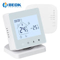 Beok Touch Screen Rf Wireless Gas Boiler Heating Thermostat Wifi Dry Contact 220V Smart Room Thermostat for Heating
