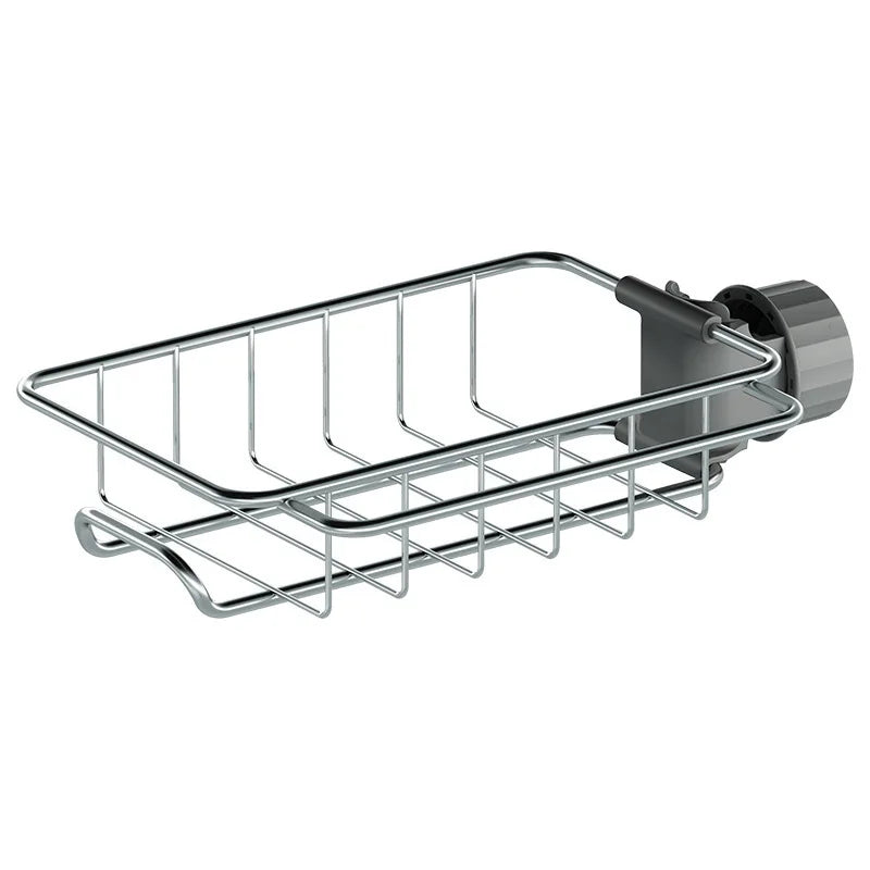 Multi-Functional Stainless Steel Faucet Storage Rack Large Diameter Pool Rag Drain Double Dinnerware Tools for Kitchen Bathroom