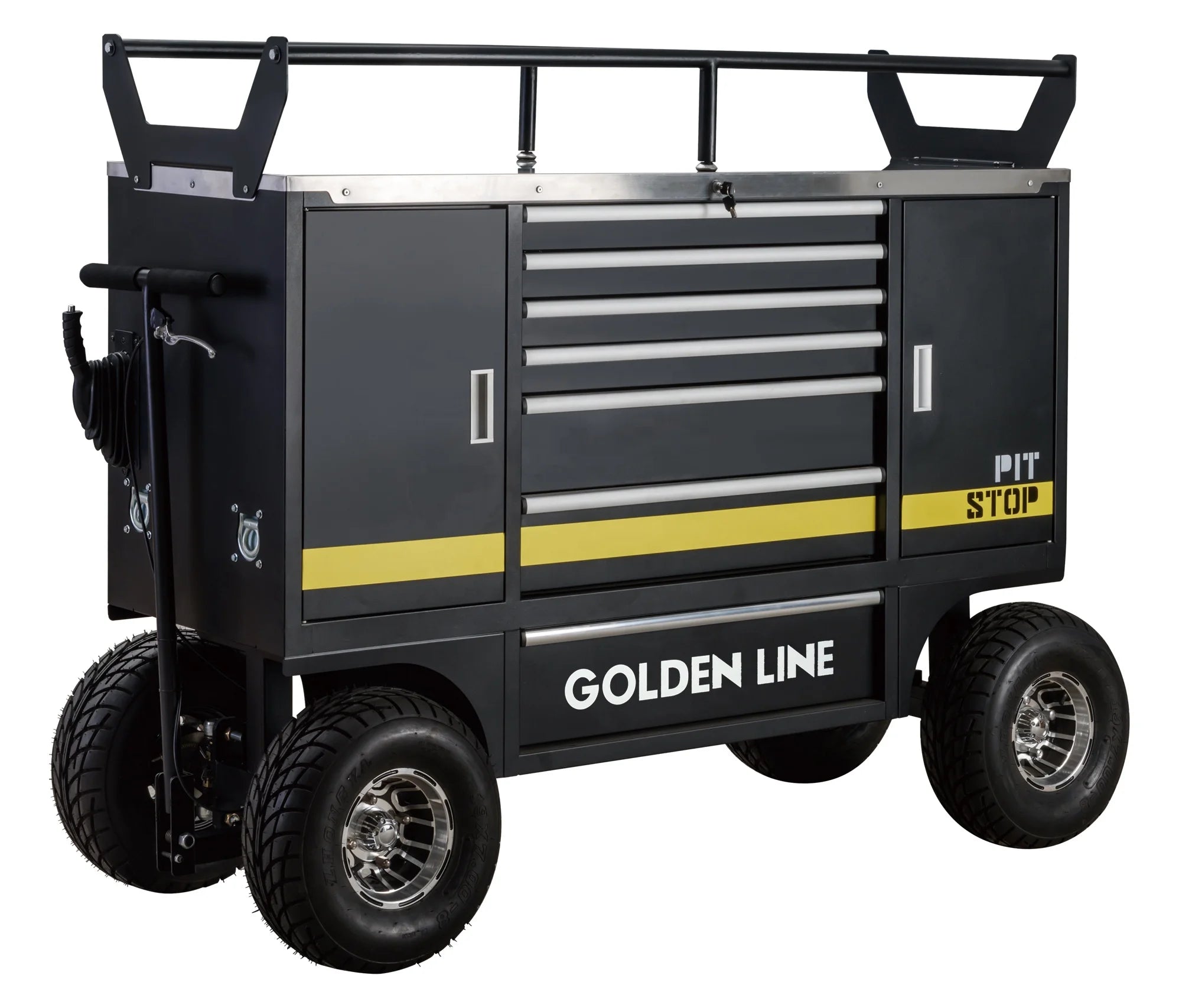 Goldenline Heavy Duty Pit Stop Cart Trolley Garage Storage Tool Cabinet Big Trolley
