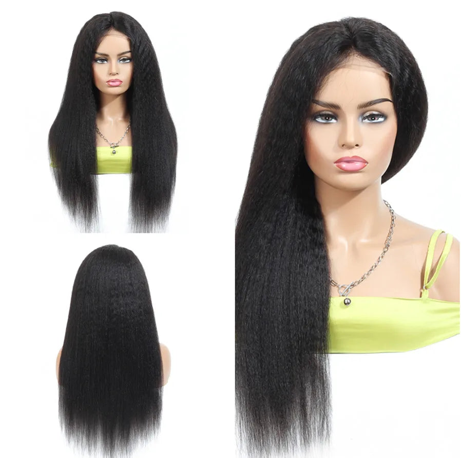 Pre Plucked Transparent Swiss Lace Front Wigs Vendors Brazilian Straight Full Lace Frontal Wig Human Hair Wigs for Black Women