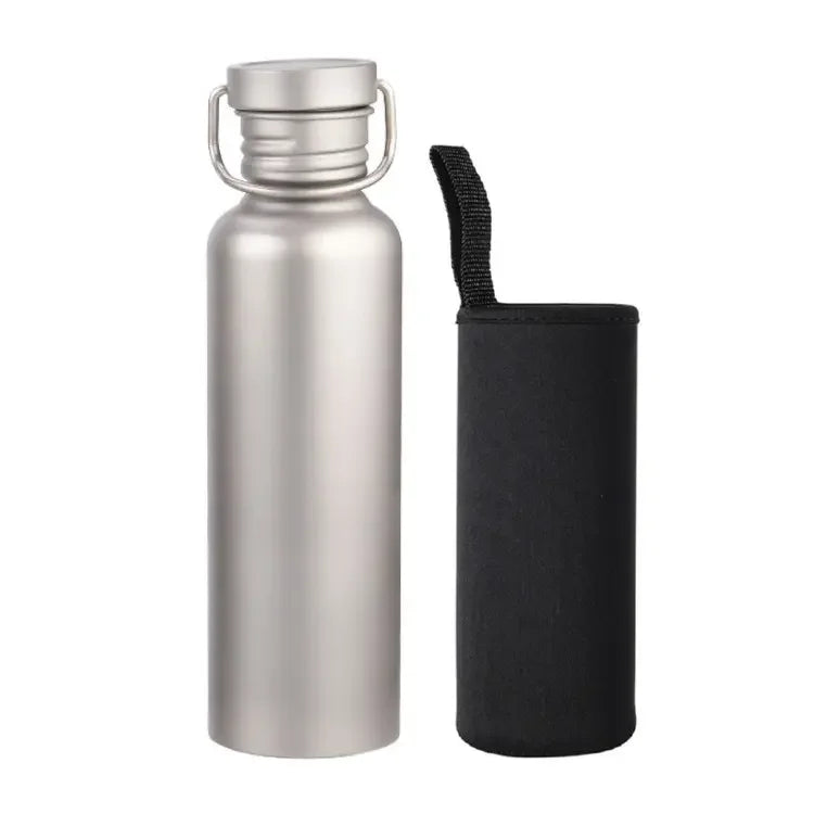 Titanium Products Accessories Titanium Water Bottle 500ml 600ml 750ml Camping Outdoor Cycling Sports Titanium Bottle with Lids