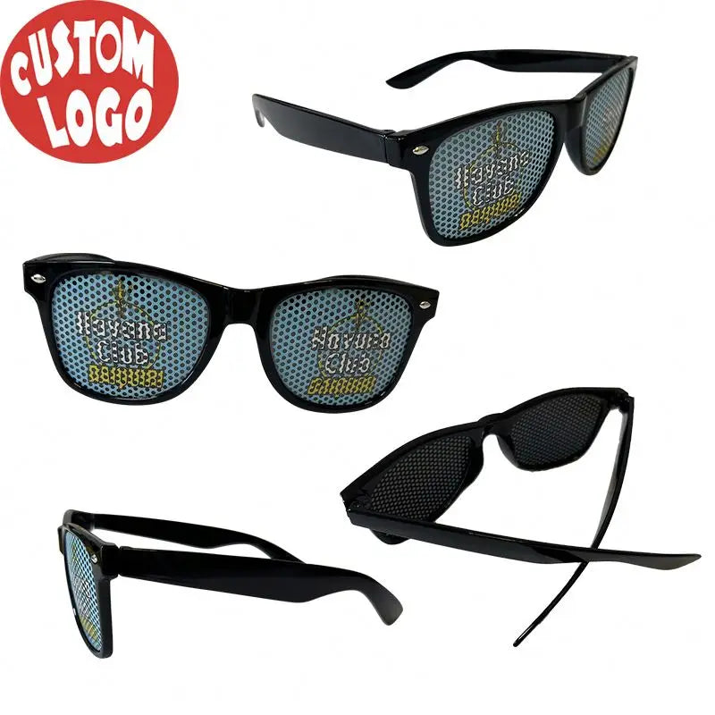 Sun Glasses New Trendy Loving Round Shape Sunglasses Hot Sale Eyewear Fashion Sunglasses Pinhole Glasses Stickers